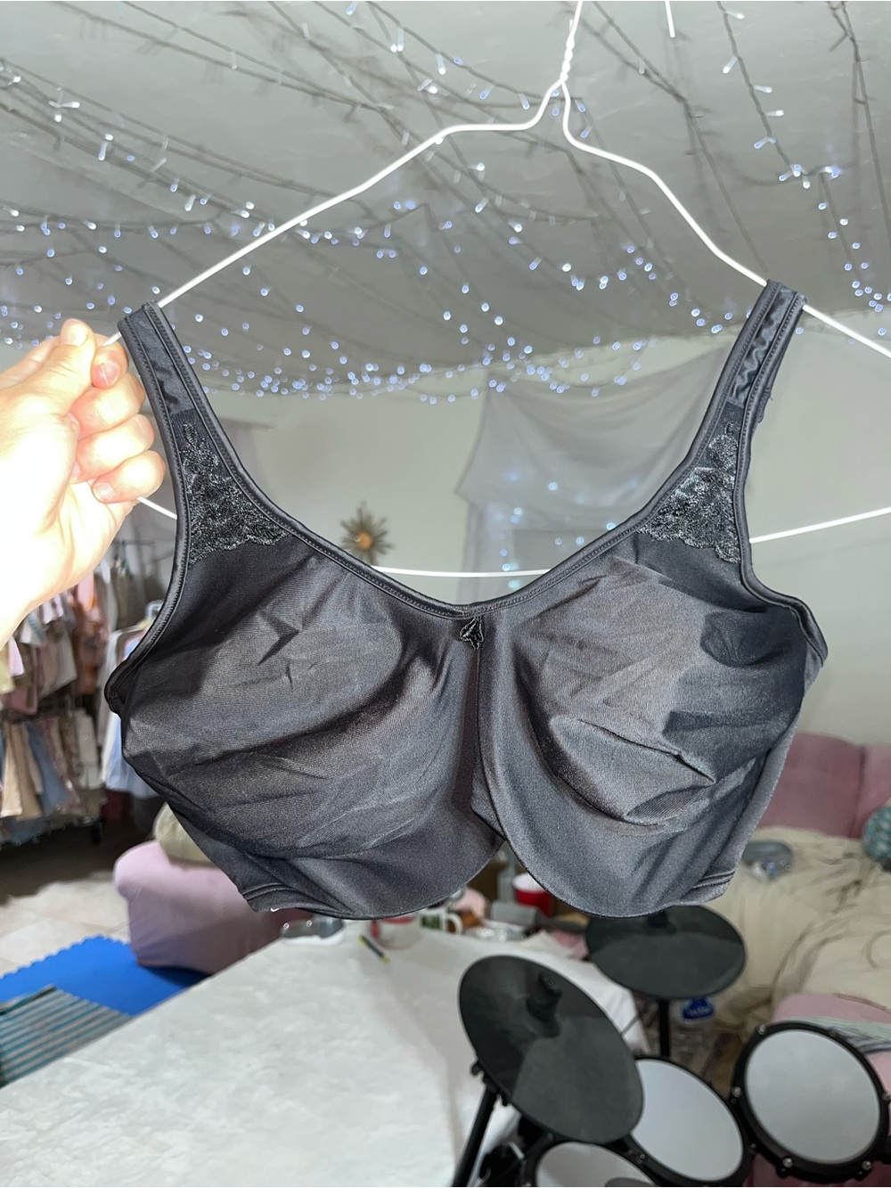Bali Minimizer Bra 36G Solid Black Full Coverage Underwire Comfort Smoothing